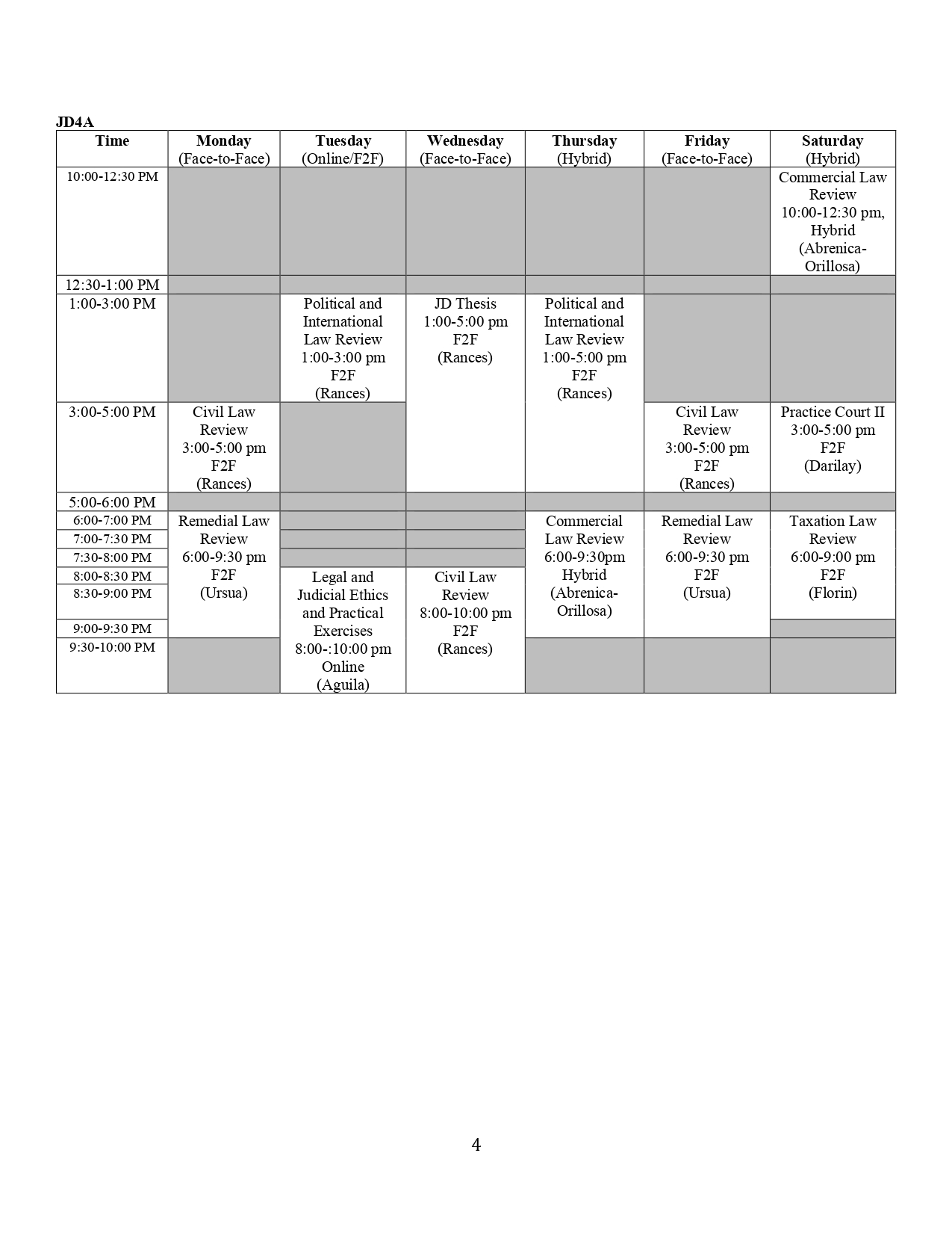 ADNU LAW SCHEDULE OF CLASSES For Second Semester SY2022 2023 adnu-law-schedule-of-classes-for-second-semester-sy2022-2023